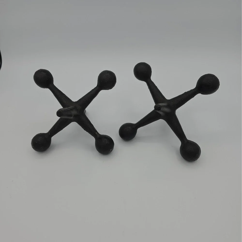 Jacks Bookend Pair Cast Iron Doorstop 6 1/2